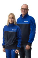 Unisex-Sweatshirt mit Reißverschlusskragen