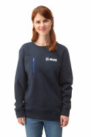Unisex-Sweatshirt mit kontrastfarbener zip Tasche