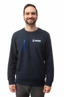 Unisex-Sweatshirt mit kontrastfarbener zip Tasche