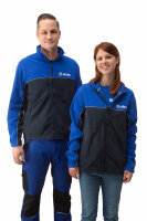 Zweifarbige, umweltfreundliche Unisex-Fleecejacke